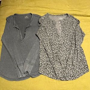 Women’s Aerie long sleeve Henley bundle size medium